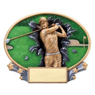 3D Blast Thru Female Golf Trophy