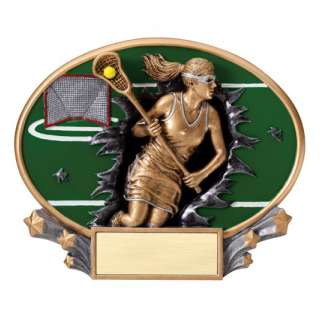 3D Blast Thru Female Lacrosse Trophy