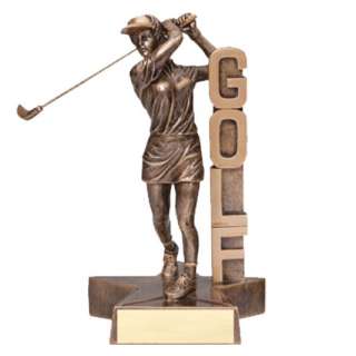 Signboard Female Golf Trophy
