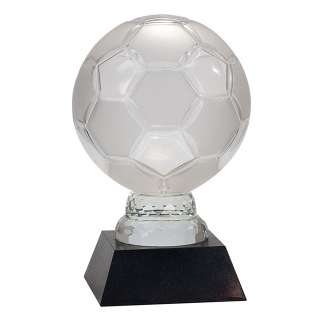 Glass Soccer Ball Trophy
