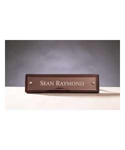 Rosewood Desk Plate with Acrylic